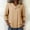 *Khaki, variant on ClodeEU Women's Lapel Collar Linen 3/4 Sleeve Blouse, Casual Loose Fit Summer Top Black,Women's Plus L