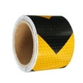 thumbnail image 4 of Cinta de advertencia de seguridad reflectante autoadhesiva para coche de 5cm x 3m, pegatina de tira reflectante para señal de flecha de Herramientas de reparación de automóviles oro amarillo negro sweethay CZ10664-01, 4 of 6