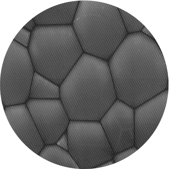 Ahgly Company Indoor Round Patterned Smokey Gray Area Rugs, 4' Round