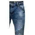 thumbnail image 4 of RAW X Mens Stretch Moto Jeans, Med Blue, 32X32, 4 of 7