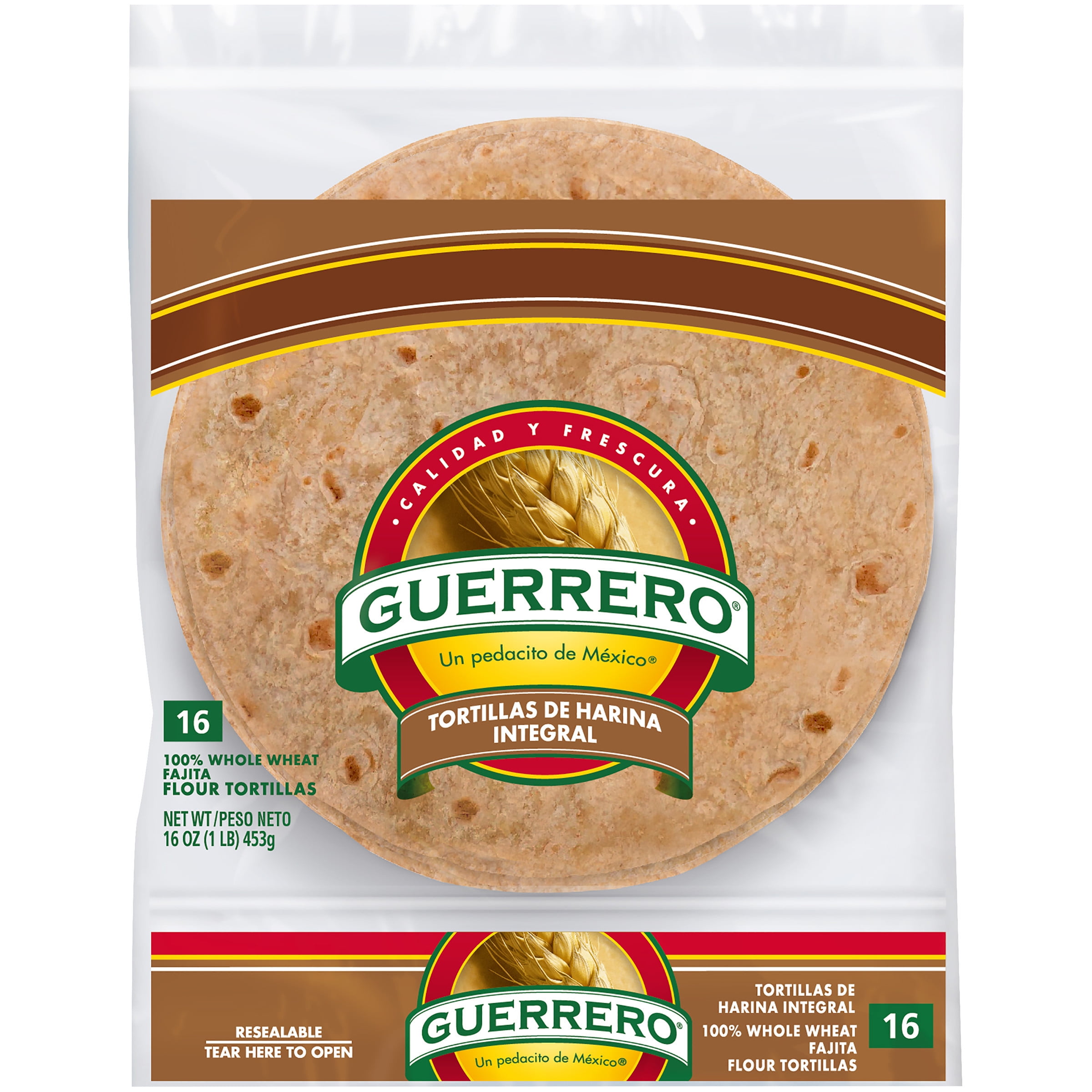 Guerrero Whole Wheat Fajita Flour Tortillas, 16 Count