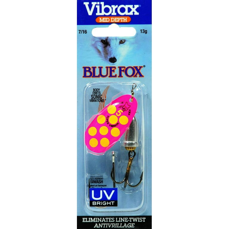 Blue Fox Classic Vibrax Size 4 Inline Spinner 3/8 oz Silver/Silver 