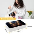 thumbnail image 5 of Butterfly Stylish PU Leather Necklace Holder Jewelry Stand with Removable Compartment and Decorative Box - Portable Organizer, 5 of 6