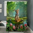 thumbnail image 3 of CafePress - JL_Tiger Lily - Unique Fabric Shower Curtain 70" x 72", 3 of 3