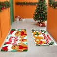 thumbnail image 3 of 3PCS Kitchen Mat set, Welcome Door Flannel Rug,Home Decor for Front Door,Kitchen, Bathroom, Merry Christmas Gingerbread Man Santa Claus Pattern ,Great Thanksgiving Day, 3 of 9