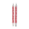 thumbnail image 2 of 10 Inch Red Rose Print Taper Candles, 2 Pcs Long Decorative Candles for Wedding Banquet Table Decor, Vintage Romantic Wax Candles for Dinner Party Home Decor, 2 of 7