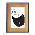 thumbnail image 1 of Black Cat Head Mewing Animal Photo Frame Exhibition Display Art Desktop Painting, 1 of 3