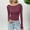 Wine, variant on Ayfxijin Pullover Sweaters for Women,Women's Casual Solid Round-neck Fall/Winter Long Sleeved Loose Blouses Shirts