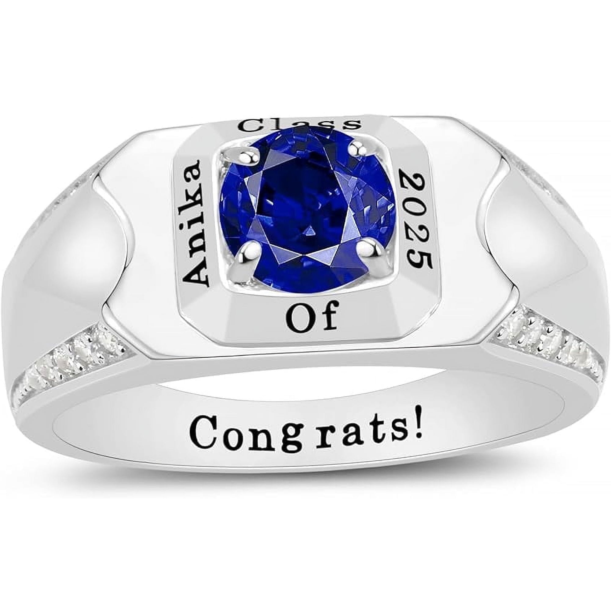 Ccjcinata Personalized Customizable university class rings for high school for men graduation class rings for men