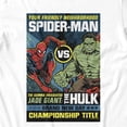 thumbnail image 3 of Marvel Spider-Man Brand New Day Men's Spidey vs Hulk Champ Comic T-Shirt (Bright White, S-XXXL), 3 of 4