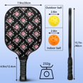 thumbnail image 3 of Pickleball Paddles Set,Pioneer Flower Floral Print Pattern Fiberglass Surface Pickleball Racket Set with 2 Indoor Outdoor Pickleball Balls and Pickleball Bag,Pickle-ball Equipment, 3 of 6