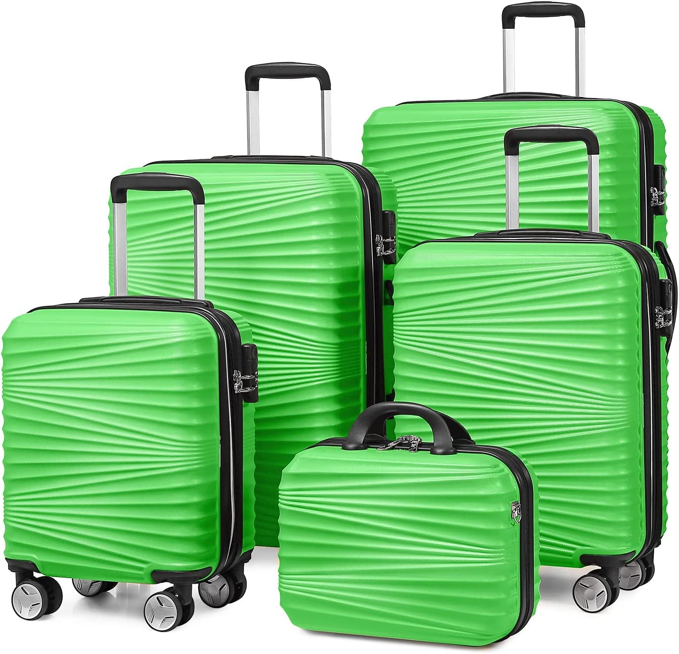 Luggage 5 Piece Sets Hard Shell Luggage Set Expandable Carry on Luggage Suitcase with Spinner