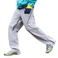 thumbnail image 1 of Zszcpp High Waisted Pants Mens Mountaineering Windproof Rushing Climbing Side Open Zip Loose Straight Trousers Casual Trouser, 1 of 5