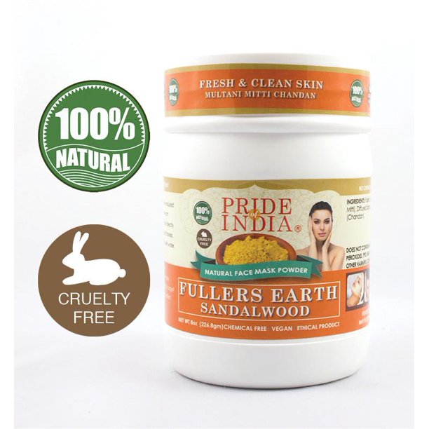 Pride of India Fuller's Earth Deep Cleansing Indian Clay Healing Face