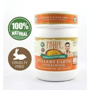 Pride of India - Fuller's Earth Deep Cleansing Indian Clay Healing Face Mask W/ Sandalwood, Half Pound Jar