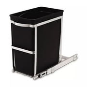 simplehuman 30 Liter / 8 Gallon Under Counter Kitchen Cabinet Pull-Out Trash Can, Heavy-Duty Steel Frame