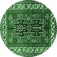 thumbnail image 1 of Ahgly Company Indoor Round Persian Emerald Green Traditional Area Rugs, 3' Round, 1 of 4