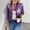 Purple women's bomber jacket a1, variant on BRELIL Women's Fall Long Sleeve Zip Up Bomber Jacket Casual Open Front Shiny Jacket Solid Basic Outerwear, Purple M