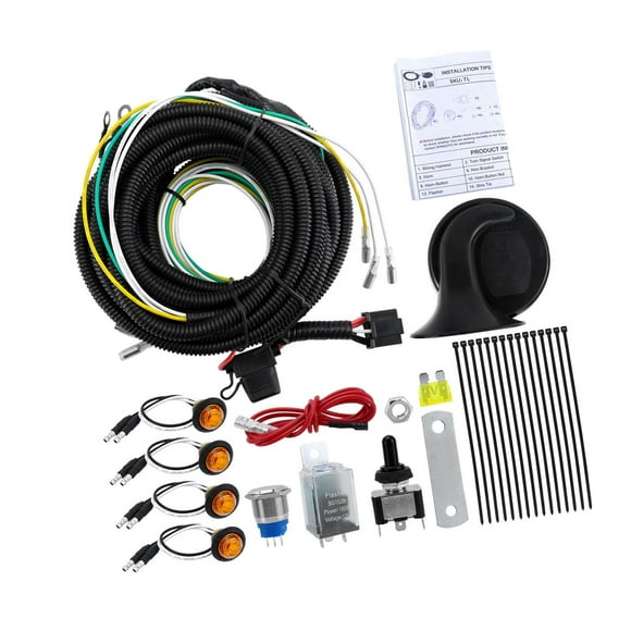 Kit de señales de Kit legal de calle con arnés de cables extendido Reemplazo de alto rendimiento Juego de luces de señal automotrices resistentes