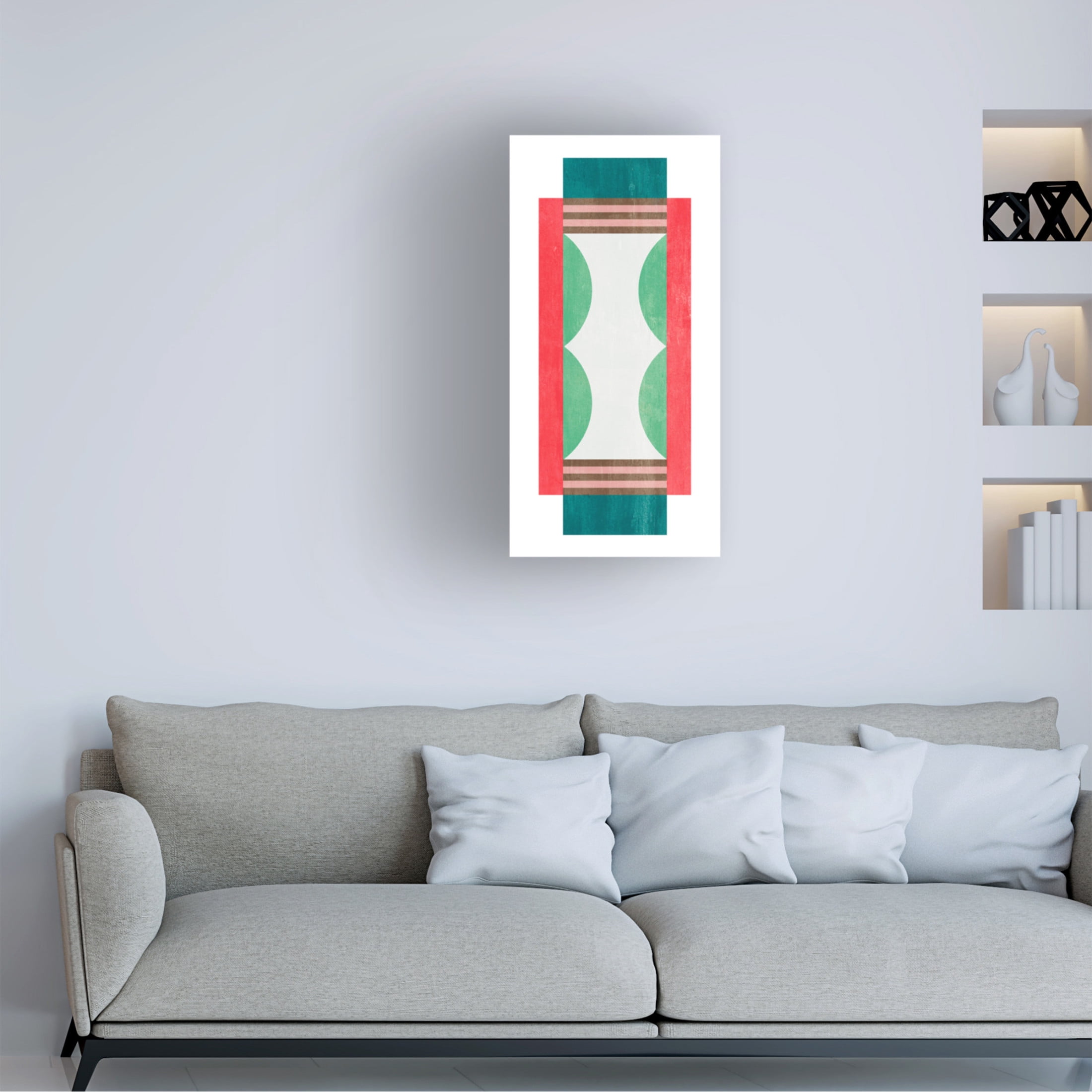 Canvas Wall Art - Melissa Wang 'Sweet Blocks III' Wall Art for Living Room, Bedroom, or Office Décor by Trademark Fine Art - 10 x 19 Inches