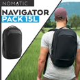 thumbnail image 2 of Mochila NOMATIC Navigator Premium de 15 litros con expansión de 6 litros negra, 2 of 9