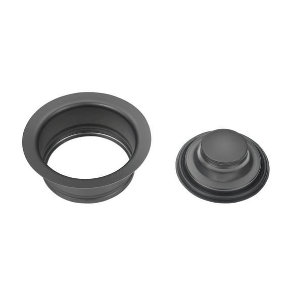 Zeek Gunmetal Black Stainless Steel Garbage Disposal Flange & Stopper for Kitchen Sinks - GDF300