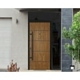 thumbnail image 4 of Front Exterior Prehung Steel Door / Deux 6683 Natural Oak / Side and Top Exterior Window Sidelite / Entry Metal Modern Painted W36+14" x H80+16" Right hand Inswing, 4 of 6