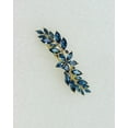thumbnail image 3 of Faship Gorgeous Navy Blue Rhinestone Crystal Small Floral Hair Barrette Clip, 3 of 4
