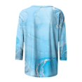 thumbnail image 5 of Pompotops T-shirt Imprimé Mode Femme Manches 3/4 Blouse Col Rond Casual Tops en Vente, 5 of 5