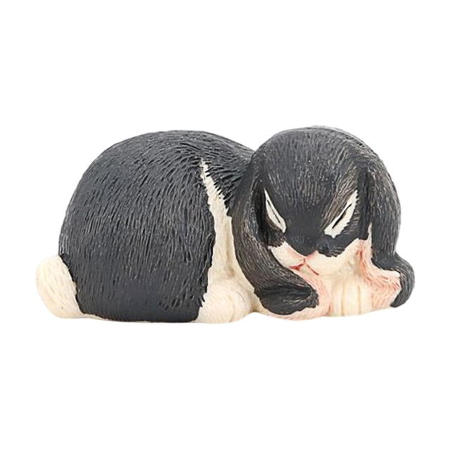 Figura de juguete de conejo, linda decoración en miniatura, adorno mini para niños. D