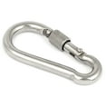 thumbnail image 4 of Unique Bargains 3" Length 304 Stainless Steel Spring Snap Hook Carabiner Screw Lock Chain, 4 of 5