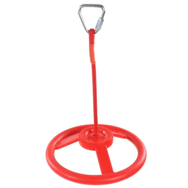 Rueda giratoria de plástico para gimnasio infantil, rueda direccional para ejercicios de fitness al aire libre con cuerda roja.