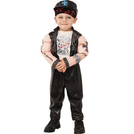 Muscle Man Biker Baby Boy Gangster Child Halloween Costume