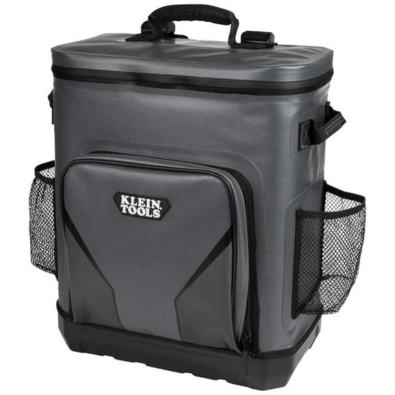 Klein Tools 30 Can Backpack Cooler with Heavy-Duty Front Pocket, Black