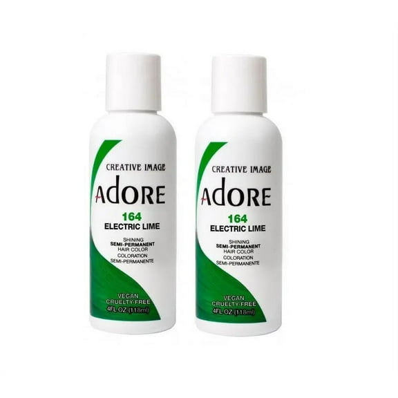 [#2 PACK] Adore Semi-Permanent Hair Color [#164 ELECTRIC LIME] 4oz