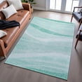 thumbnail image 6 of Addison Rugs Mayfield Premium Machine Washable Transitional Swirls Aqua Rectangle Rug, 8' x 10', 6 of 6