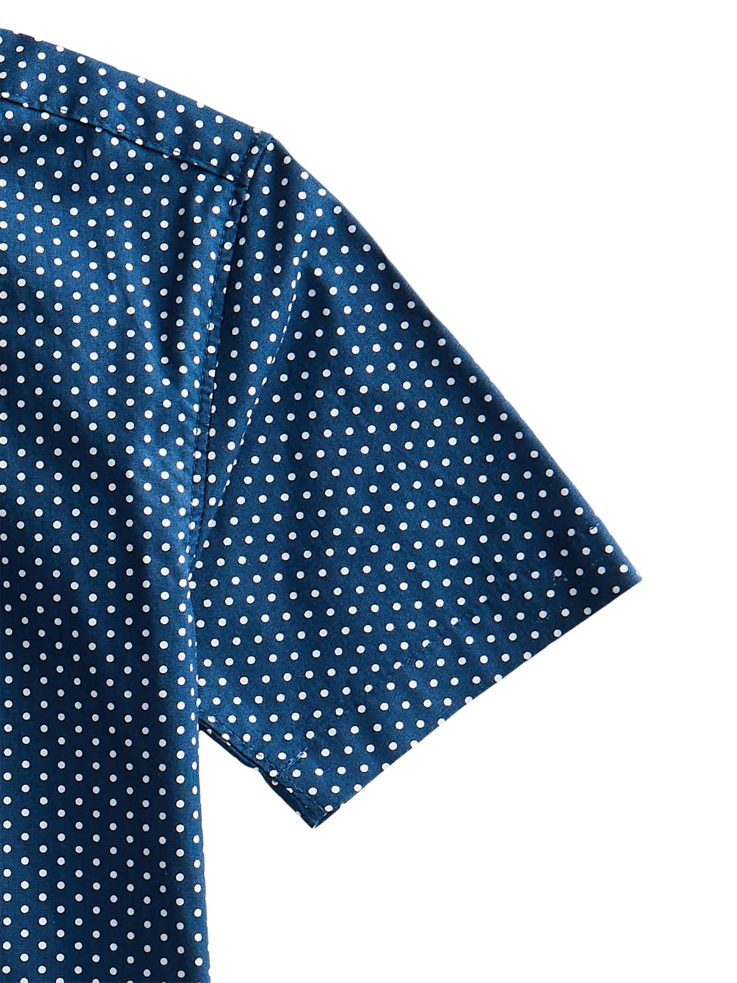 Wonder Nation Boys Cotton Woven Button-Down Shirt with Short Sleeves, Sizes 4-18