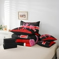 thumbnail image 4 of YST Ensemble de Couette de Gymnastique, 7 Pcs, Ensemble de Literie Rouge et Noir, Grand, 4 of 4