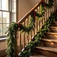 thumbnail image 4 of 2026 Christmas Indoor Home Decor 180cm Artificial Pines Garland Light Weight Christmas Greenerys Decor For Stair Railing Fireplace Mantel Holiday Ornament, 4 of 5