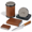 Walnut, variant on Oak Sharpener Kit with Adjustable Angle Guide, Dual Grit Wheels, and Leather Strop