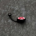 thumbnail image 6 of Body Candy Womens 14G Steel Black Navel Ring Piercing Glow In Dark Holiday Peppermint Candy Belly Button Ring, 6 of 8