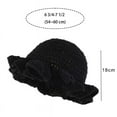 thumbnail image 3 of Povozer Crochet Bucket Hat Women Trendy Knit Floppy Cap Cute Boho Handmade Beanies Outdoor Boho Travel Fishing Hat Black, 3 of 5