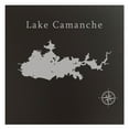 thumbnail image 1 of Lake Camanche Map 12x12" Black Metal Wall Art Office Decor Gift Engraved California, 1 of 2