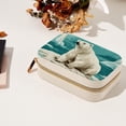 thumbnail image 7 of Polar Bear Velvet Portable Earring Holder with Removable Compartment - Gift-Worthy Jewelry Stand and Travel Organizer with Necklace Holder, 7 of 7