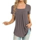 thumbnail image 2 of Fiudx Ofertas de La Semana Blusa Holgada de Manga Corta con Cuello Redondo Informal a La Moda para Mujer, 2 of 4