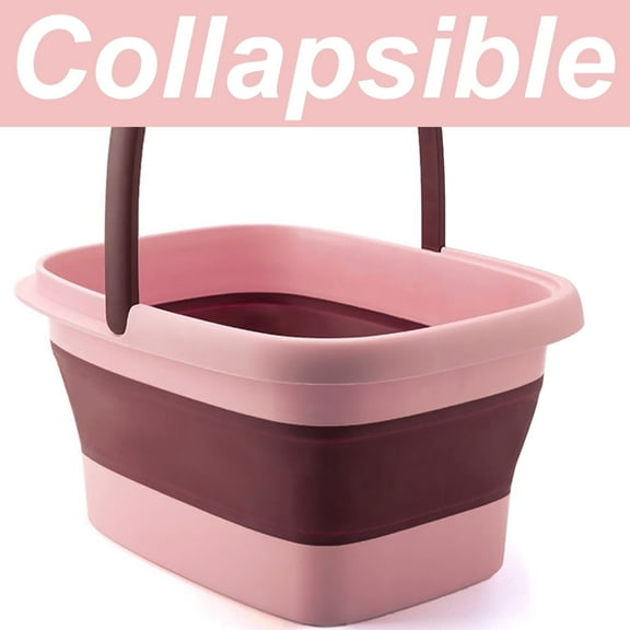 Extra Large Collapsible Foot Bath Soaking Basin Tub: Foot Spa Bucket, Pedicure Foot Spa Products, Soaker Bowl, The Foot Medic, Pink