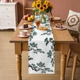 thumbnail image 2 of Teal Pine Tree Table Runner 72 Inches, Farmhouse Botanical Country Bed Runner Dresser Scarves Tabletop for Indoor Outdoor Parties/Ceremony/Banquet, 14" x 72", 2 of 8