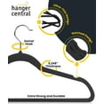 thumbnail image 3 of Hanger Central 50 Pack Space Saving Black Velvet Non-Slip Hangers with Swivel Hook, 3 of 5