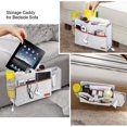 thumbnail image 3 of Organizador de cabecera, carrito de almacenamiento de fieltro para cama con caja de pañuelos y soporte para botella de agua, soporte remoto para tableta, teléfono y revista, 3 of 5