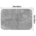thumbnail image 6 of Unique Bargains Bathroom Soft Plush Mats Non-Slip Quick Dry Anti-Skid Shaggy Bath Rugs Grey 16"x24", 6 of 6